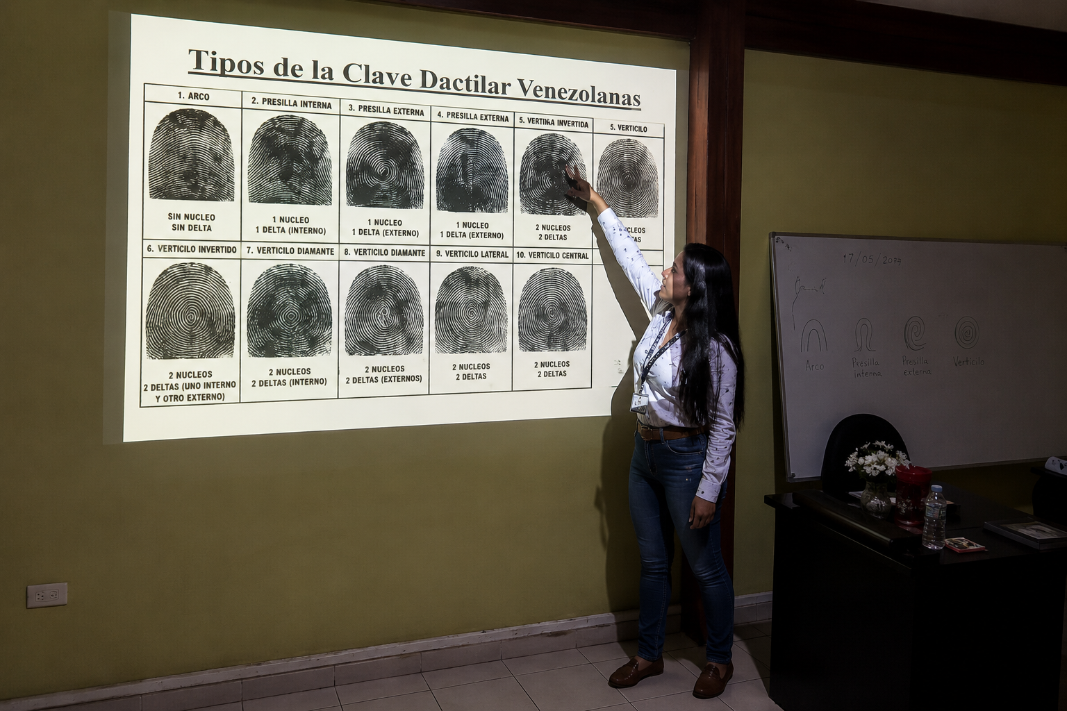 Clase de tipos de huellas dactilares